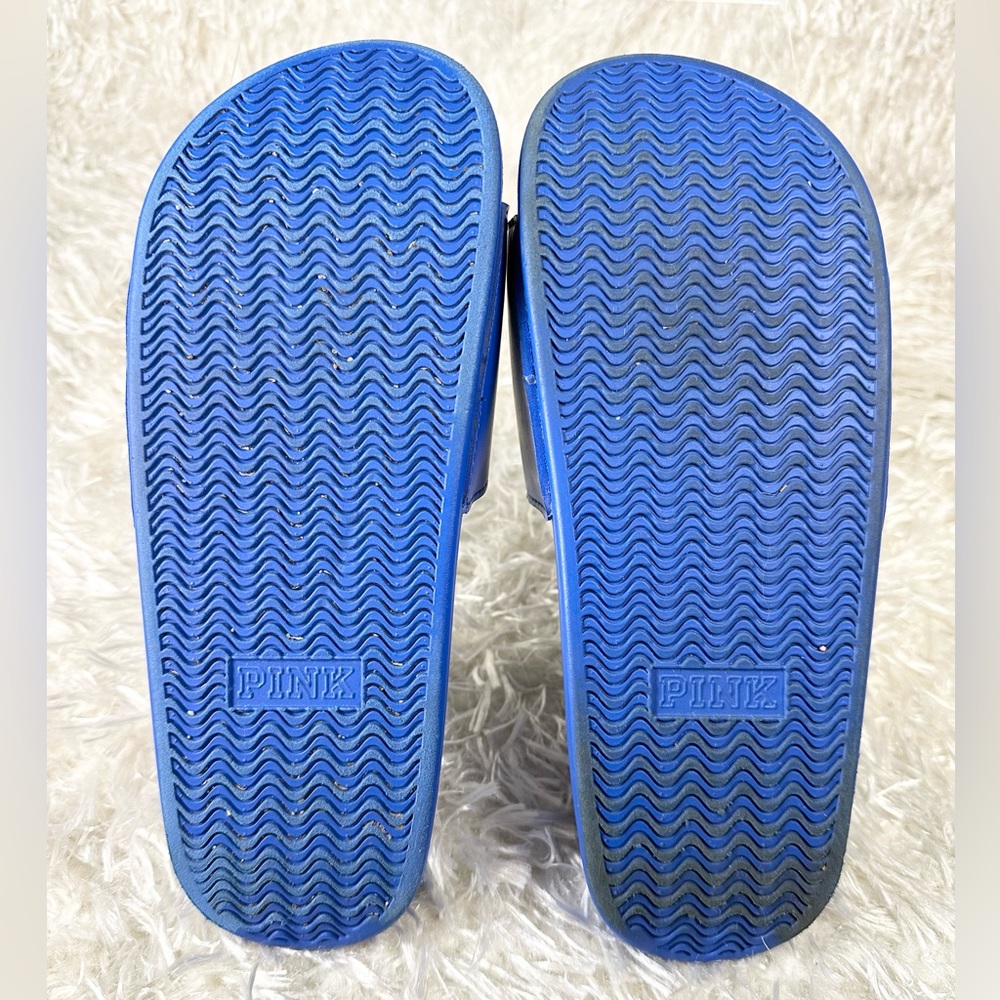 Victoria’s Secret PINK Slides Blue Women’s size 5/6 - Picture 2 of 5
